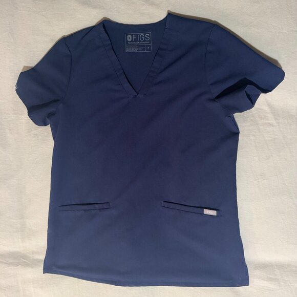 Figs Navy Casma Small Scrub Top - Picture 1 of 2